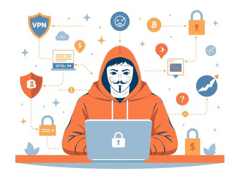 conceptual cybersecurity vector for hiring a hacker anonymously online